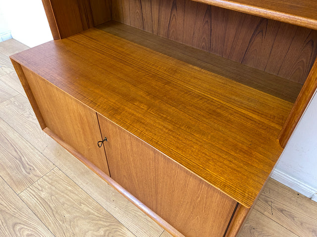 Hochwertiger Vintage Bücherschrank von Strobeck in skandinavischem Stil I Teakholz I Regal Bücherregal Holzregal Kommode Danish Design Mid-Century Vintage Teak 70er I