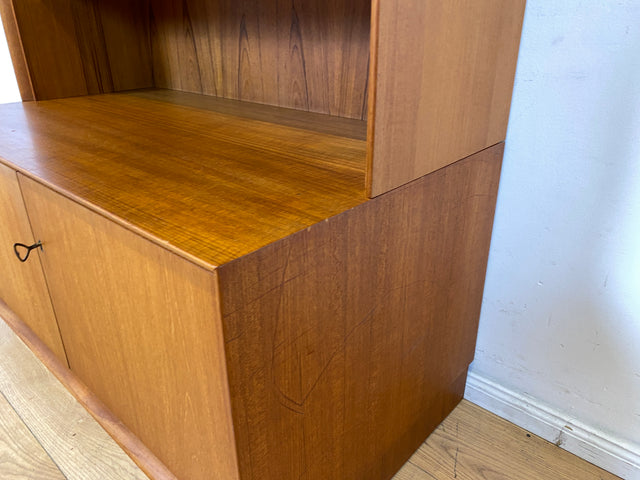 Hochwertiger Vintage Bücherschrank von Strobeck in skandinavischem Stil I Teakholz I Regal Bücherregal Holzregal Kommode Danish Design Mid-Century Vintage Teak 70er I