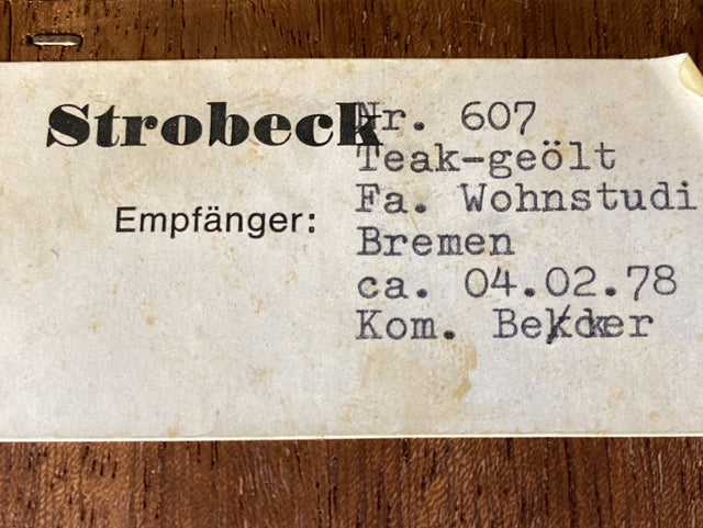 Hochwertiger Vintage Bücherschrank von Strobeck in skandinavischem Stil I Teakholz I Regal Bücherregal Holzregal Kommode Danish Design Mid-Century Vintage Teak 70er I