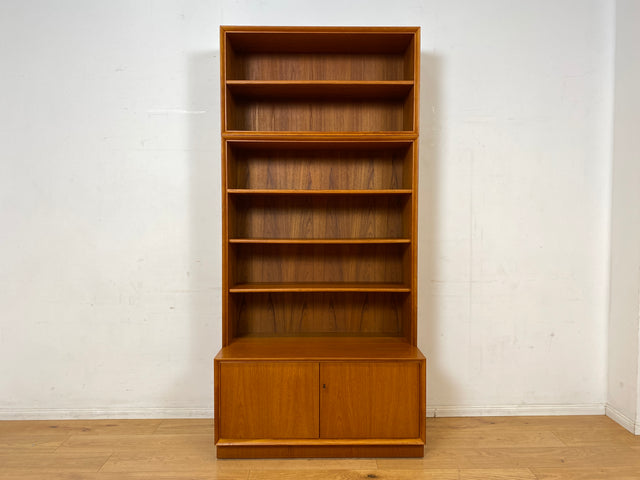 Hochwertiger Vintage Bücherschrank von Strobeck in skandinavischem Stil I Teakholz I Regal Bücherregal Holzregal Kommode Danish Design Mid-Century Vintage Teak 70er I