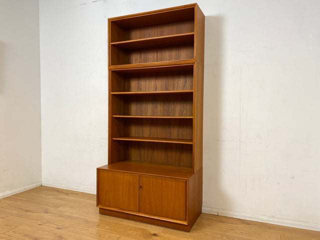 Hochwertiger Vintage Bücherschrank von Strobeck in skandinavischem Stil I Teakholz I Regal Bücherregal Holzregal Kommode Danish Design Mid-Century Vintage Teak 70er I