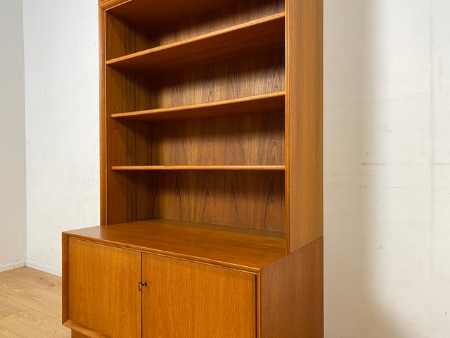 Hochwertiger Vintage Bücherschrank von Strobeck in skandinavischem Stil I Teakholz I Regal Bücherregal Holzregal Kommode Danish Design Mid-Century Vintage Teak 70er I