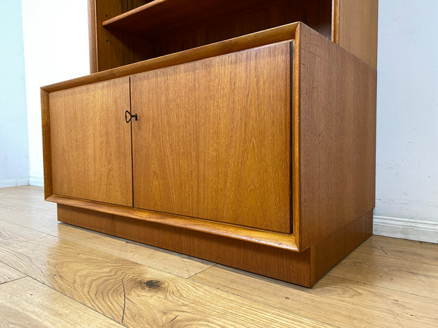 Hochwertiger Vintage Bücherschrank von Strobeck in skandinavischem Stil I Teakholz I Regal Bücherregal Holzregal Kommode Danish Design Mid-Century Vintage Teak 70er I