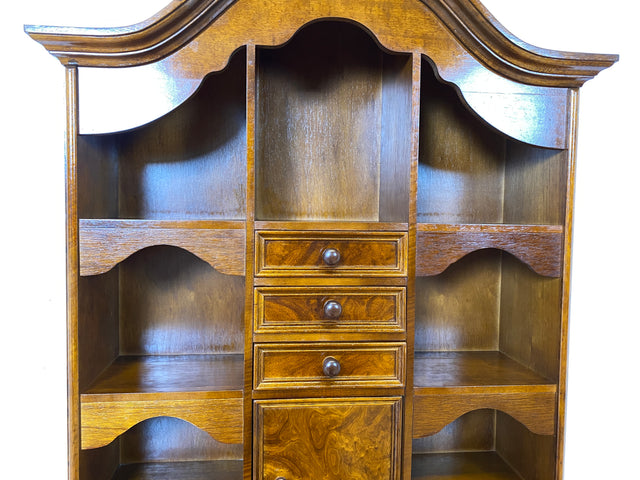 Formschöner und gut erhaltener Vintage Schreibschrank mit stabiler Schreibklappe und vielen Schubladen I Sekretär Schreibtisch Schreibkommode Bücherschrank Kommode Highboard I