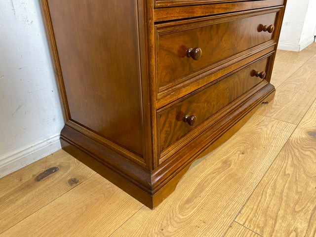 Formschöner und gut erhaltener Vintage Schreibschrank mit stabiler Schreibklappe und vielen Schubladen I Sekretär Schreibtisch Schreibkommode Bücherschrank Kommode Highboard I