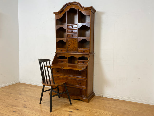 Formschöner und gut erhaltener Vintage Schreibschrank mit stabiler Schreibklappe und vielen Schubladen I Sekretär Schreibtisch Schreibkommode Bücherschrank Kommode Highboard I