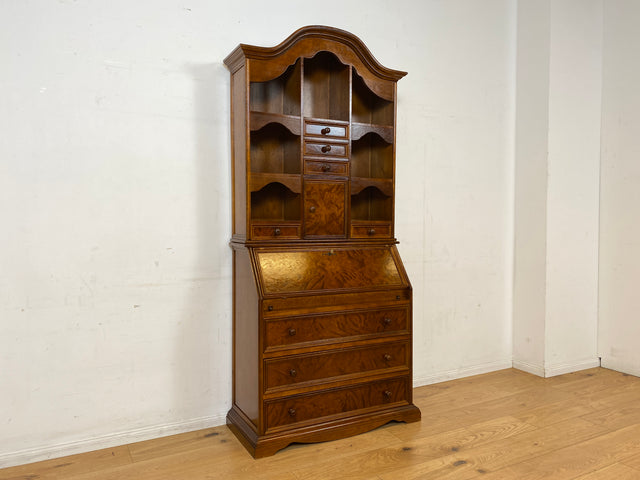 Formschöner und gut erhaltener Vintage Schreibschrank mit stabiler Schreibklappe und vielen Schubladen I Sekretär Schreibtisch Schreibkommode Bücherschrank Kommode Highboard I
