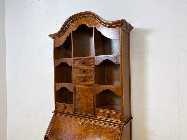 Formschöner und gut erhaltener Vintage Schreibschrank mit stabiler Schreibklappe und vielen Schubladen I Sekretär Schreibtisch Schreibkommode Bücherschrank Kommode Highboard I