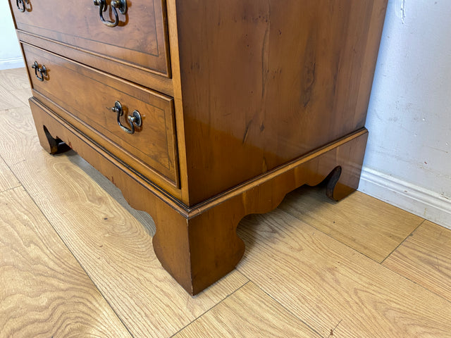 Hübscher Vintage Sekretär in englischem Stil mit stabiler Schreibklappe und Lederschreibunterlage I Schreibkommode Schreibschrank Schreibtisch Kommode Schubladenkommode Regency