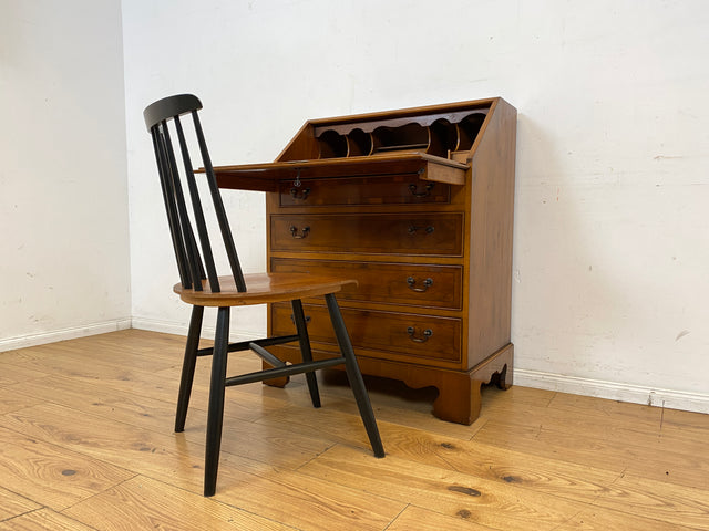 Hübscher Vintage Sekretär in englischem Stil mit stabiler Schreibklappe und Lederschreibunterlage I Schreibkommode Schreibschrank Schreibtisch Kommode Schubladenkommode Regency