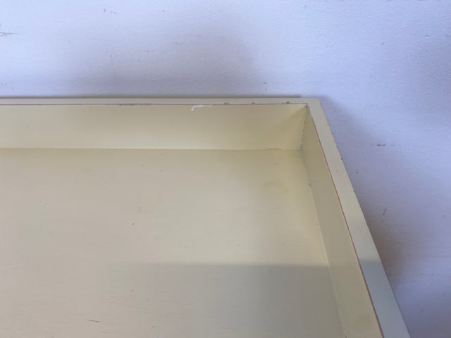 Sehr schöner weißer Vintage Schrank im antiken Stil mit Schubladen und Messinggriffen I Kommode Flurkommode Garderobe Wäschekommode Schuhkommode Schuhschrank Garderobe I