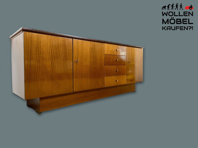 Stilvolles und sehr gut erhaltenes dunkles Vintage Sideboard mit Schubladen I Schrank Anrichte Lowboard Wäschekommode Fernsehkommode TV Board Mid-Century Retro 60er 70er I
