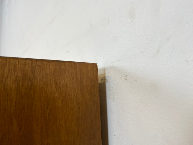 Stilvoller heller Mid-Century Wohnzimmerschrank aus 1969 mit Vitrine und Schubladen I Schrank Highboard Bücherschrank Kommode Sideboard Geschirrschrank Vintage Retro 70er