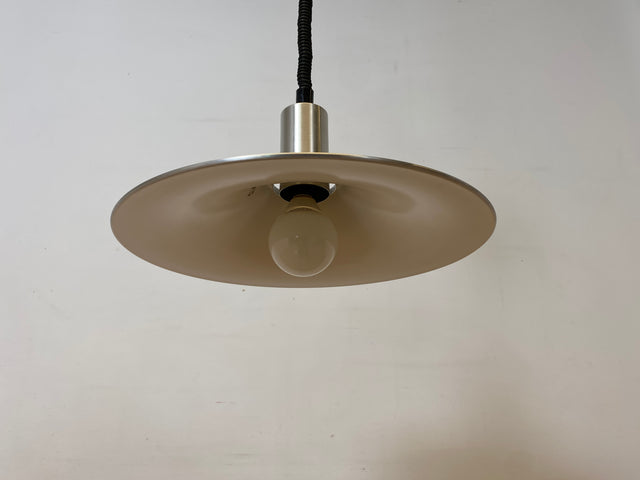 WMK I Stilvolle höhenverstellbare skandinavische Space Age Designer Pendelleuchte von Belid in Chrom