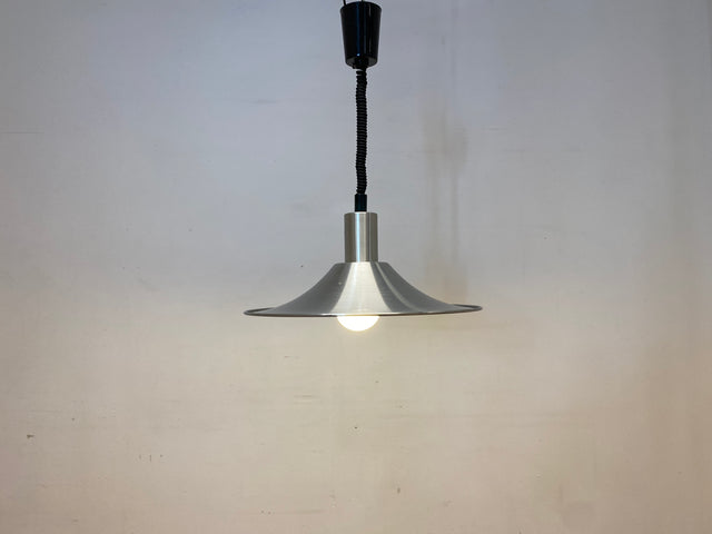 WMK I Stilvolle höhenverstellbare skandinavische Space Age Designer Pendelleuchte von Belid in Chrom