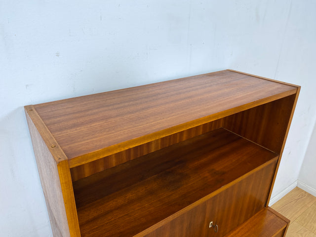 WMK I Schönes und geräumiges modulares Mid-Century Highboard auf neuen Metallfüßen mit Regal Fach I Schrank Bücherschrank Kommode Sideboard Wäschekommode Vintage Retro 60er I