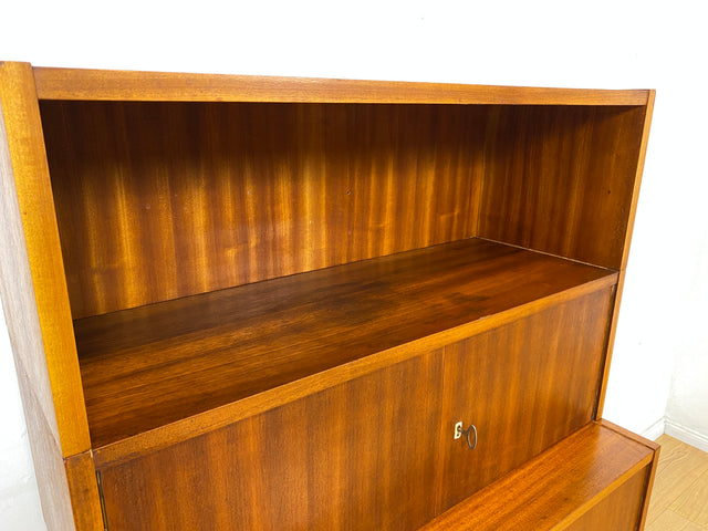 WMK I Schönes und geräumiges modulares Mid-Century Highboard auf neuen Metallfüßen mit Regal Fach I Schrank Bücherschrank Kommode Sideboard Wäschekommode Vintage Retro 60er I