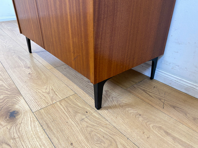 WMK I Schönes und geräumiges modulares Mid-Century Highboard auf neuen Metallfüßen mit Regal Fach I Schrank Bücherschrank Kommode Sideboard Wäschekommode Vintage Retro 60er I