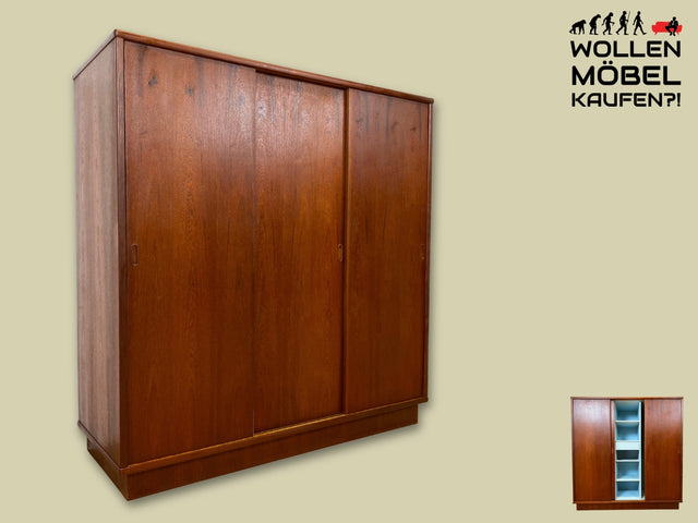 Hochwertiger skandinavische Mid-Century Kleiderschrank mit Schubladen I Vollholz in Teak I Schrank Schlafzimmerschrank Wäscheschrank Wardrobe Danish Design Vintage Teakholz I