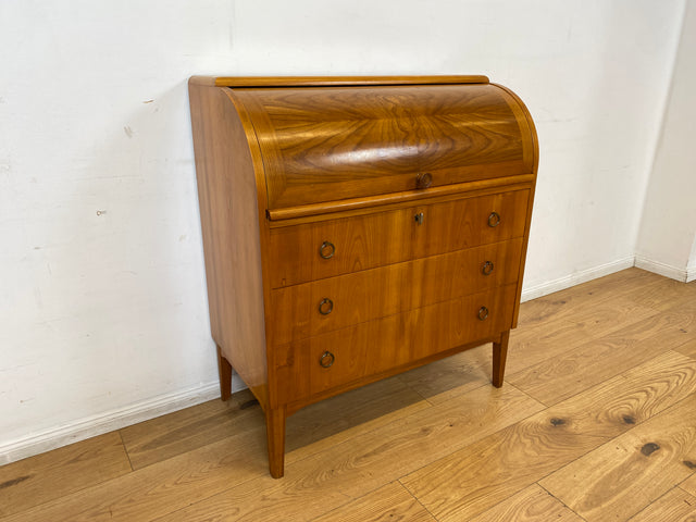 Formschöner skandinavischer Mid-Century Sekretär aus vollem Holz in Ulme I Schreibkommode Schreibschrank Schreibtisch Kommode Schminkkommode Wäschekommode 70er Vintage