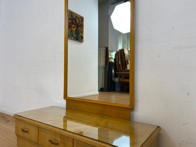 WMK I Hübsche Mid-Century Spiegelkommode mit Ganzkörperspiegel