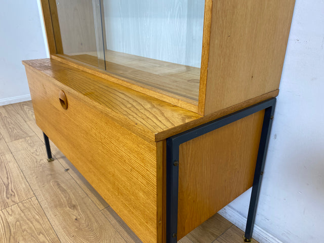 WMK I Stilvolles modulares Designer Regalsystem 430 I Joachim Nebelung für VEB Hellerau mit Vitrine