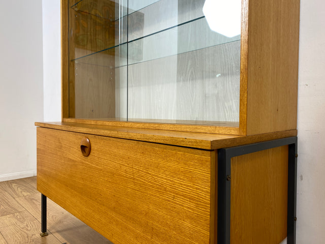 WMK I Stilvolles modulares Designer Regalsystem 430 I Joachim Nebelung für VEB Hellerau mit Vitrine