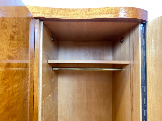 Wunderschöner und sehr gut erhaltener 30er Jahre Art Deco Kleiderschrank aus vollem Holz mit guter Aufteilung I Schrank Schlafzimmerschrank Wäscheschrank Vintage Antik Alt I