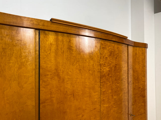 Wunderschöner und sehr gut erhaltener 30er Jahre Art Deco Kleiderschrank aus vollem Holz mit guter Aufteilung I Schrank Schlafzimmerschrank Wäscheschrank Vintage Antik Alt I