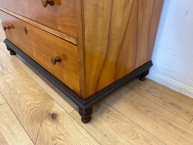 Edler antiker Waschtisch Schrank mit Spiegel & Marmor I Vollholz I Spiegelkommode Anrichte Schubladenkommode Marmorkommode Schminkkommode Frisierkommode Kommode Wäschekommode Vintage Jugendstil