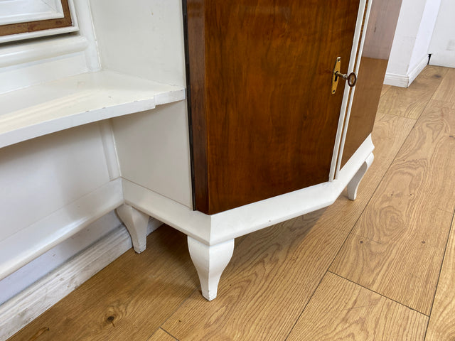 WMK I Wunderschöne weiße 30er Jahre Art Deco Spiegelkommode