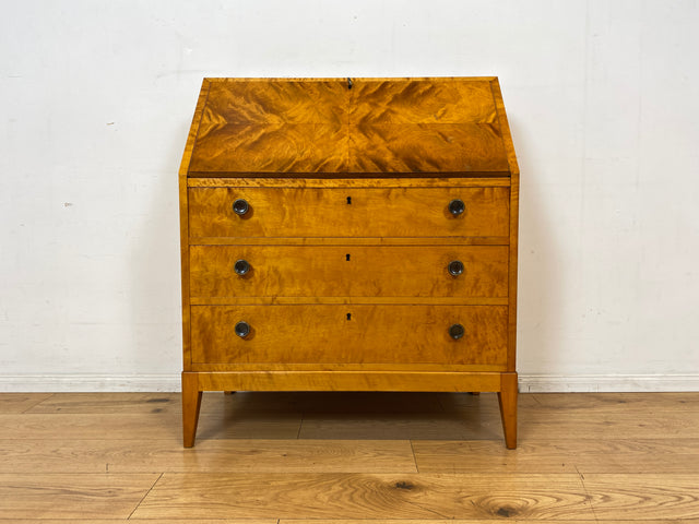 Hochwertiger und sehr gut erhaltener skandinavischer Mid-Century Sekretär I Vollholz I Schreibsekretär Schreibschrank Schreibkommode Kommode Schreibtisch Vintage 50er 60er I