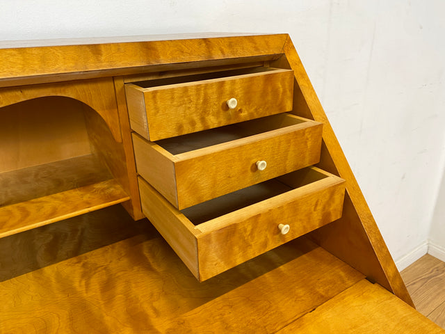 Hochwertiger und sehr gut erhaltener skandinavischer Mid-Century Sekretär I Vollholz I Schreibsekretär Schreibschrank Schreibkommode Kommode Schreibtisch Vintage 50er 60er I