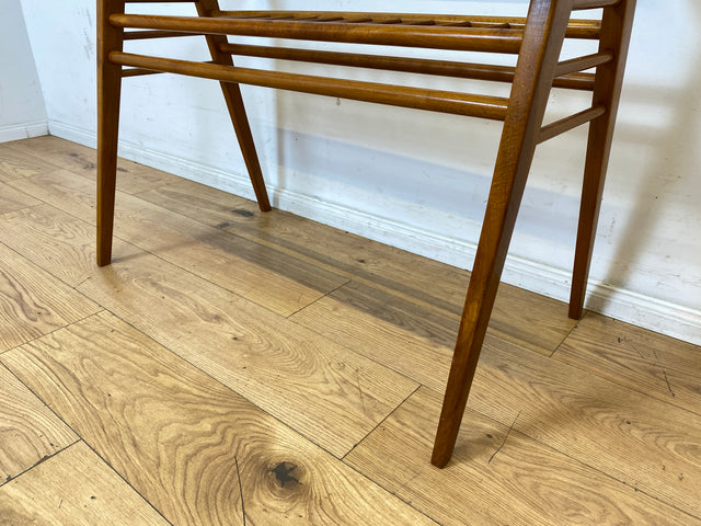 Stilvoller 60er Jahre Designer Couchtisch von František Jirák mit Glasplatte und Ablage I Glastisch Glascouchtisch Wohnzimmertisch Coffee Table Mid-Century 50er Vintage I