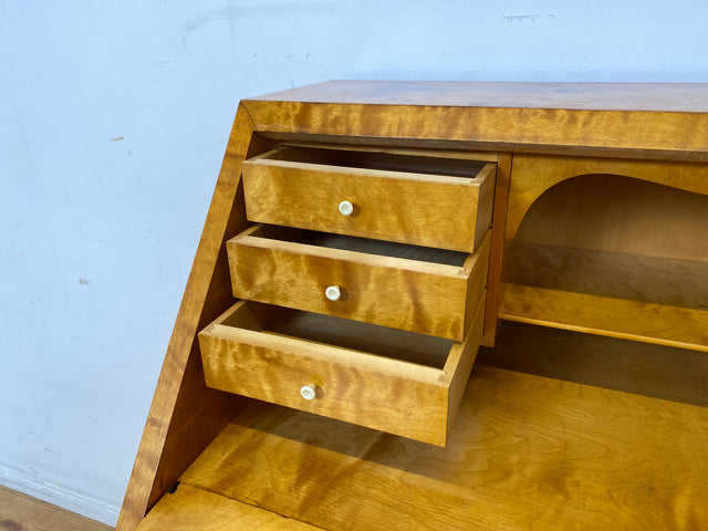 Hochwertiger und sehr gut erhaltener skandinavischer Mid-Century Sekretär I Vollholz I Schreibsekretär Schreibschrank Schreibkommode Kommode Schreibtisch Vintage 50er 60er I