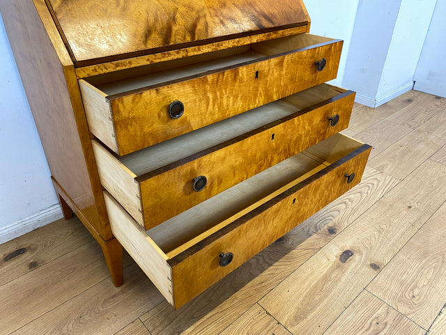 Hochwertiger und sehr gut erhaltener skandinavischer Mid-Century Sekretär I Vollholz I Schreibsekretär Schreibschrank Schreibkommode Kommode Schreibtisch Vintage 50er 60er I
