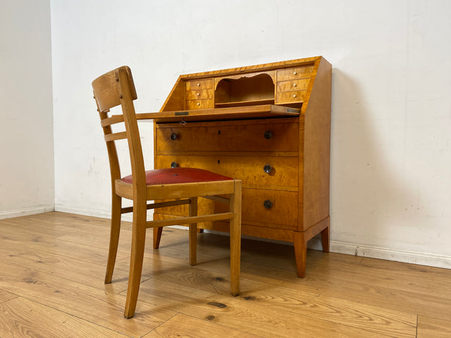 Hochwertiger und sehr gut erhaltener skandinavischer Mid-Century Sekretär I Vollholz I Schreibsekretär Schreibschrank Schreibkommode Kommode Schreibtisch Vintage 50er 60er I