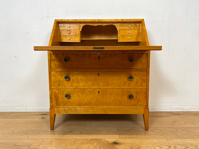 Hochwertiger und sehr gut erhaltener skandinavischer Mid-Century Sekretär I Vollholz I Schreibsekretär Schreibschrank Schreibkommode Kommode Schreibtisch Vintage 50er 60er I