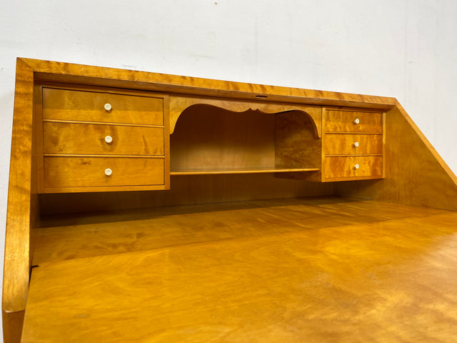 Hochwertiger und sehr gut erhaltener skandinavischer Mid-Century Sekretär I Vollholz I Schreibsekretär Schreibschrank Schreibkommode Kommode Schreibtisch Vintage 50er 60er I