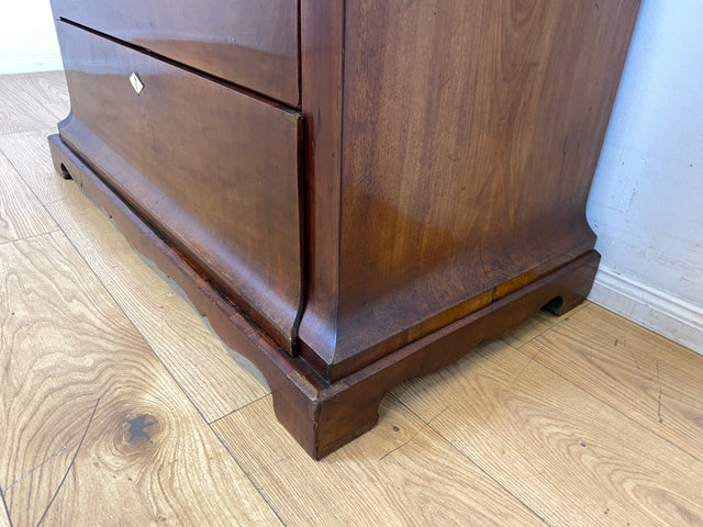 Hochwertige antike Massivholz Schreibkommode in Nussbaum mit aufklappbarer Schublade I Sekretär Schreibschrank Schubladenkommode Wäschekommode Schreibtisch Biedermeier Vintage I