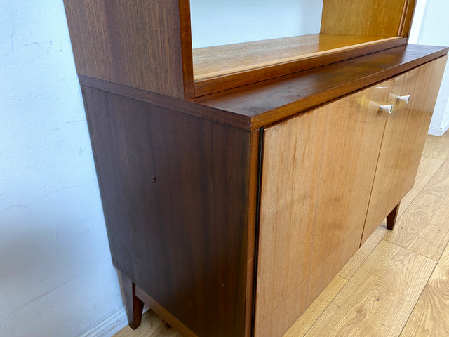 Schönes und geräumiges Mid-Century Highboard aus 1968  mit Glasregal I Schrank Bücherschrank Bücherregal Wohnzimmerschrank Kommode Vintage Retro 60er 70er Alt I