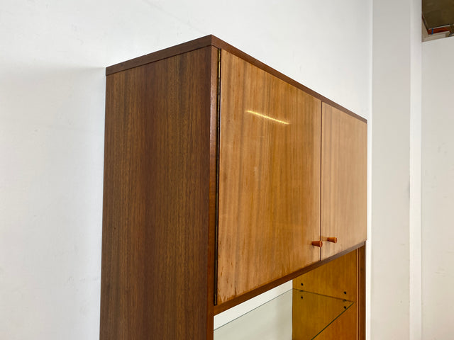 Schönes und geräumiges Mid-Century Highboard aus 1968  mit Glasregal I Schrank Bücherschrank Bücherregal Wohnzimmerschrank Kommode Vintage Retro 60er 70er Alt I