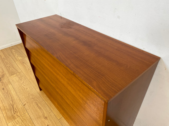 Minimalismus pur! Sehr schöne Vintage Schuhkommode mit Klappen und Edelholz Furnier I Schuhschrank Flurkommode Flurschrank Kommode 70er 80er DDR Mid-Century Retro I