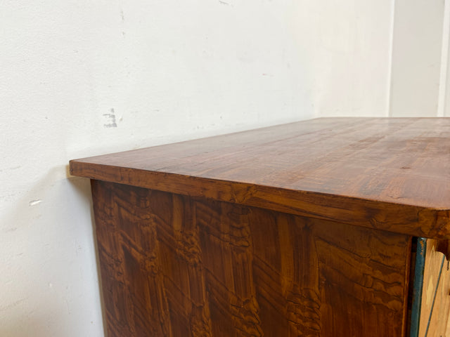 Wunderschöne handbemalte skandinavische 50er Jahre Kommode aus vollem Holz mit Schubladen I Schubladenkommode Wäschekommode Schrank Sideboard Wickelkommode Vintage I