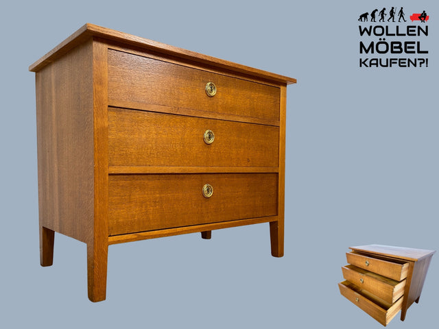 Besonders schöne skandinavische antike Massivholz Kommode mit Schubladen & Messinggriffen I Schrank Schubladenkommode Sideboard Wäschekommode Jugendstil Vintage I