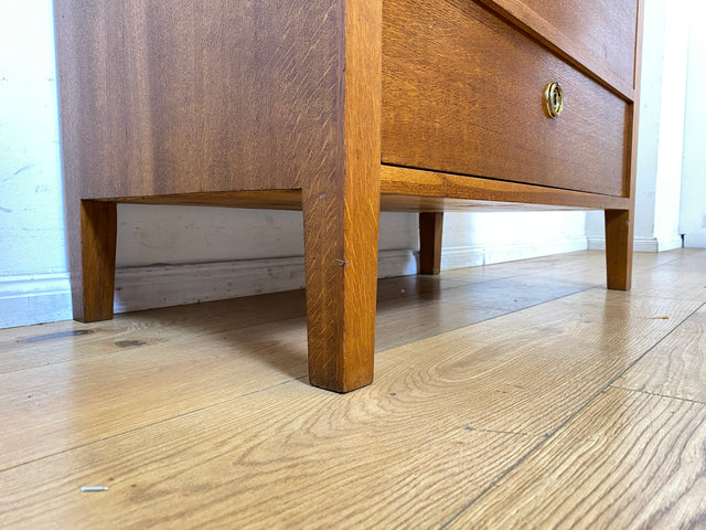Besonders schöne skandinavische antike Massivholz Kommode mit Schubladen & Messinggriffen I Schrank Schubladenkommode Sideboard Wäschekommode Jugendstil Vintage I