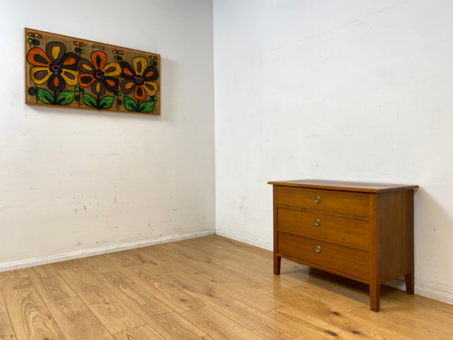 Besonders schöne skandinavische antike Massivholz Kommode mit Schubladen & Messinggriffen I Schrank Schubladenkommode Sideboard Wäschekommode Jugendstil Vintage I