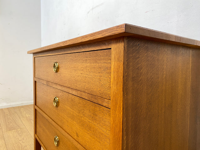 Besonders schöne skandinavische antike Massivholz Kommode mit Schubladen & Messinggriffen I Schrank Schubladenkommode Sideboard Wäschekommode Jugendstil Vintage I