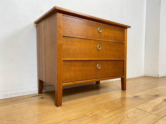 Besonders schöne skandinavische antike Massivholz Kommode mit Schubladen & Messinggriffen I Schrank Schubladenkommode Sideboard Wäschekommode Jugendstil Vintage I