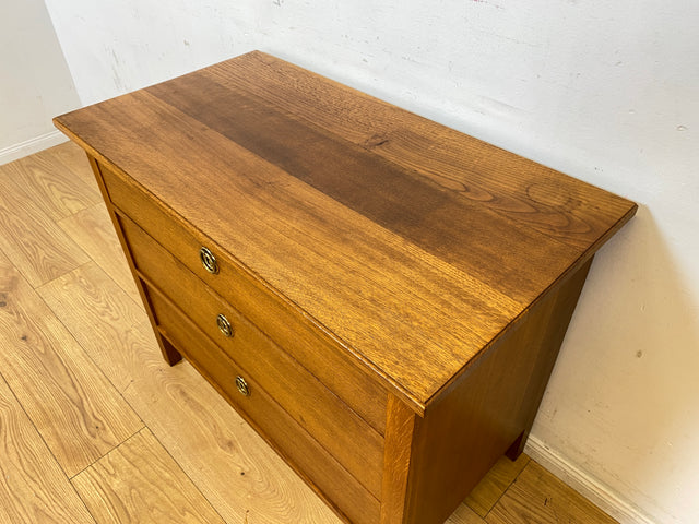 Besonders schöne skandinavische antike Massivholz Kommode mit Schubladen & Messinggriffen I Schrank Schubladenkommode Sideboard Wäschekommode Jugendstil Vintage I